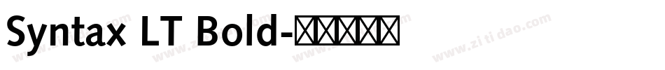 Syntax LT Bold字体转换